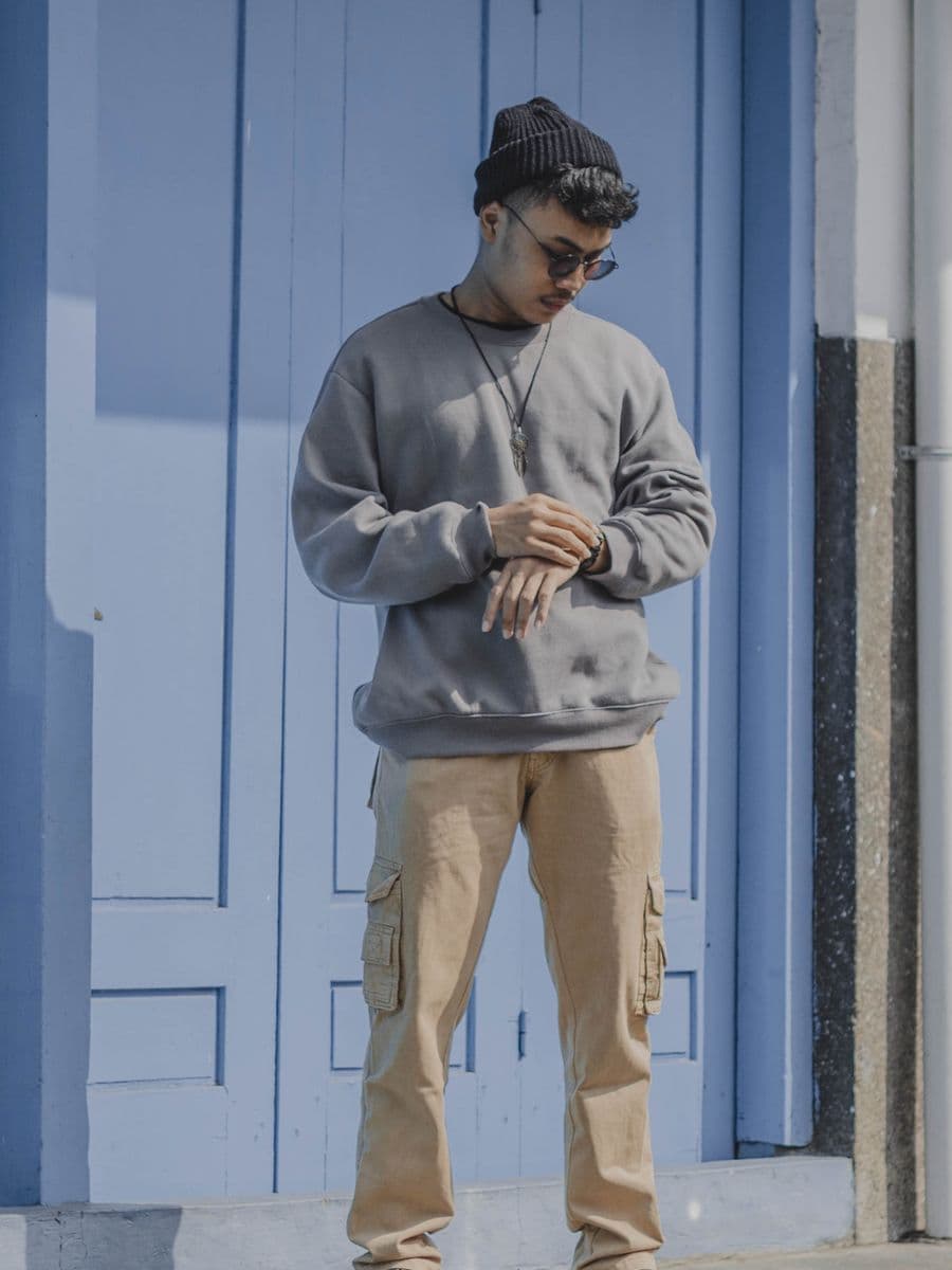 Bisiklet Yaka Sweatshirt